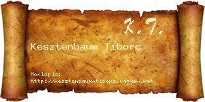 Kesztenbaum Tiborc névjegykártya